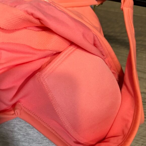 Kona Sol V-Neck Over The Shoulder High Leg One Piece Swimsuit NWT Size 22W Coral - Picture 5 of 9